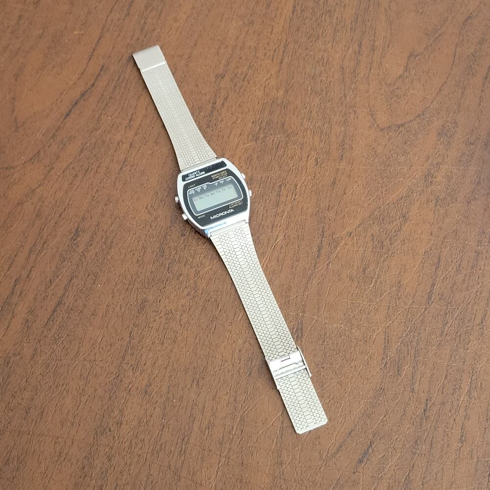 Micronta LCD Quartz Chronograph Digital Watch Vin… - image 2